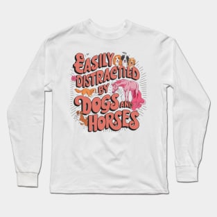 Horses and Dogs Lovers Long Sleeve T-Shirt